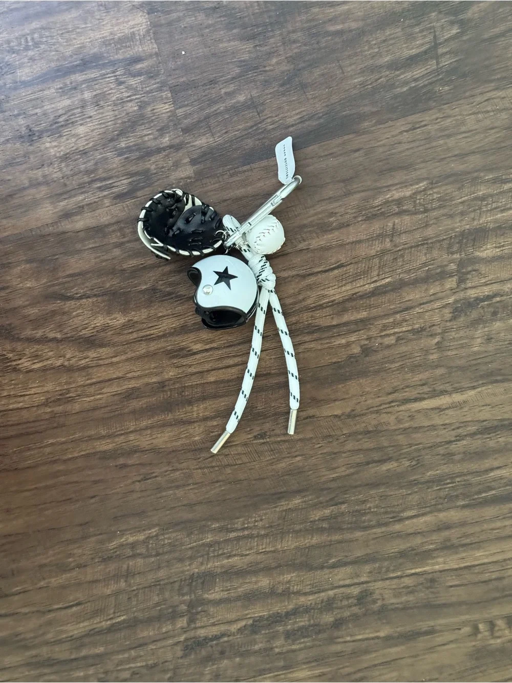 Urban Outfitters Black & White Sports Charm Keychain